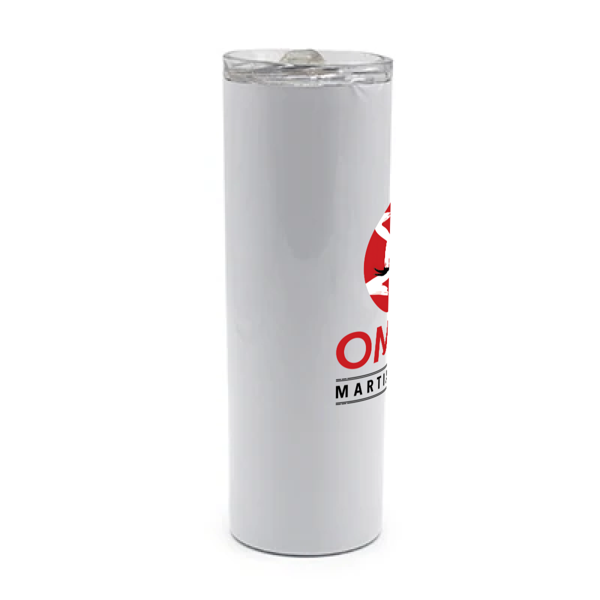 Logo - White tumbler with stainless steel interior